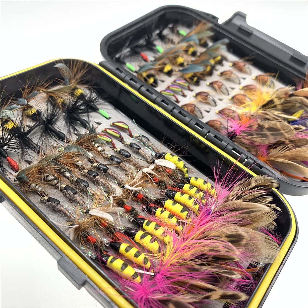 Amazon.co.jp: Qievcrme フライフィッシングフライキット 40/137個